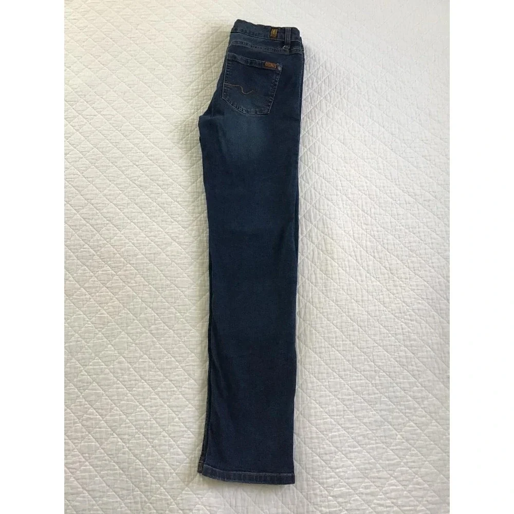 7 For All Mankind Slimmy Dark Wash Slim Fit Straight Leg Jeans Size 16 Girls EUC